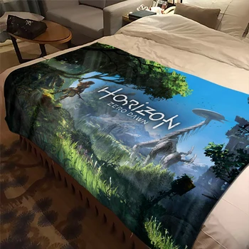  3D Игровое одеяло Horizon Детское одеяло Высококачественное фланелевое одеяло Мягкое и удобное домашнее одеяло для путешествий