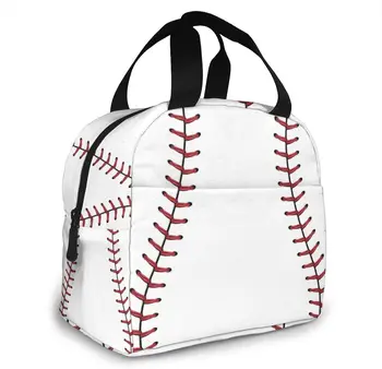  Бейсбольная спортивная Изолированная сумка для ланча, переносная термосумка-холодильник, Многоразовая сумка для пикника, сумка для бенто для мужчин, женщин, детей, работы