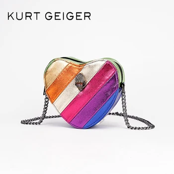  КУРТ ГЕЙГЕР, новая сумка через плечо, контрастная радужная сумка через плечо, британский бренд, дизайнерская сумка, Модный тренд, женская сумка