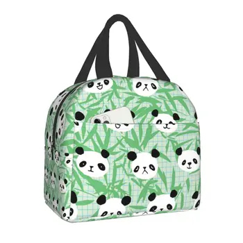  Ланч-бокс Panda Bamboo с возможностью повторного использования для женщин, Герметичный кулер, Термоизолированная сумка для ланча, Офисные сумки для пикника, сумки для хранения