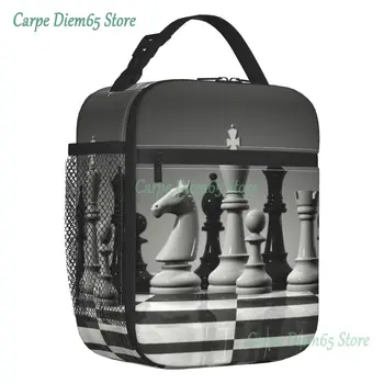  Шахматная доска, изолированная сумка для ланча для женщин, водонепроницаемая сумка для любителей игр, термоохладитель для ланча, Пляжный кемпинг, путешествия
